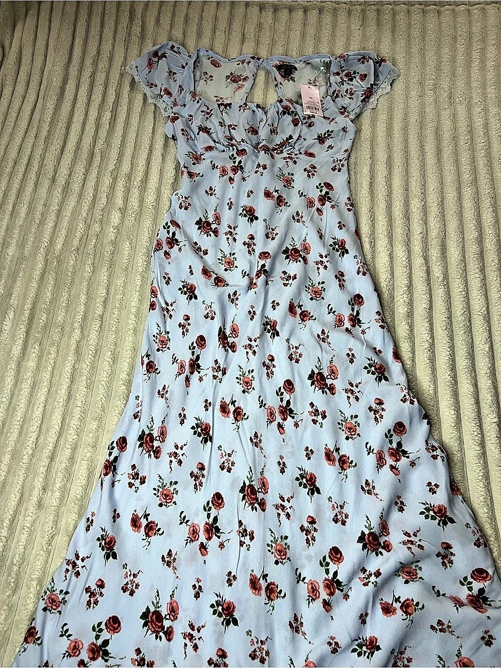 Wild fable Floral Maxi Dress in Blue & Red XS NWT